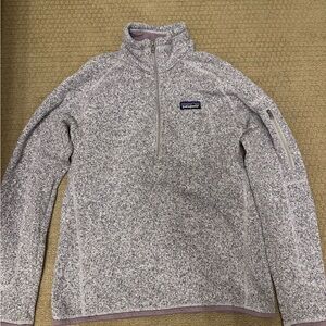 Patagonia Heathered Gray/Purple Fleece Jacket